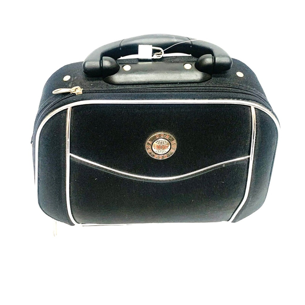JOE USA Womens Travel Case Black with Zip Closure Mirror lock